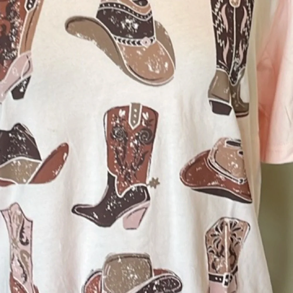 Oversized Cowgirl Western T-shirt New